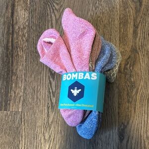 Bombas Men's Pink, Blue, and Gray Casual Socks